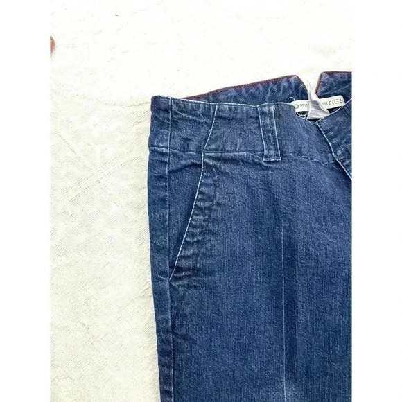 VTG Tommy Hilfiger Women's Blue Denim Jeans Sz 8 Culottes Wide Leg Flare Retro - Picture 7 of 11